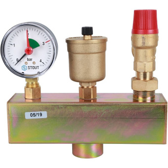 STOUT SVS-0004 Группа безопасности котла (до 50 кВт) (в теплоизоляции)