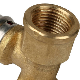 STOUT Угольник настенный с креплением короткий 1/2"х20 для металлопластиковых труб прессовой