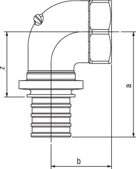 Угольник-переходник Rehau Rautitan с внутр резьбой 25-Rp 1 RX