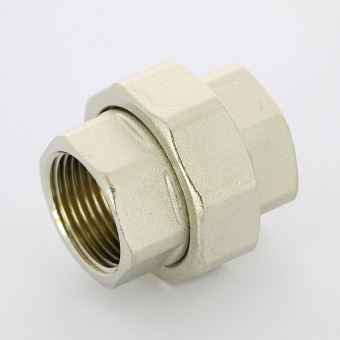 Разъемное соединение ВВ с плоской прокладкой UNI-FITT 1" никелированное