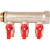 STOUT SMB 6210 341203 STOUT Коллектор с шаровыми кранами 3/4", 3 отвода 1/2" (красные ручки)
