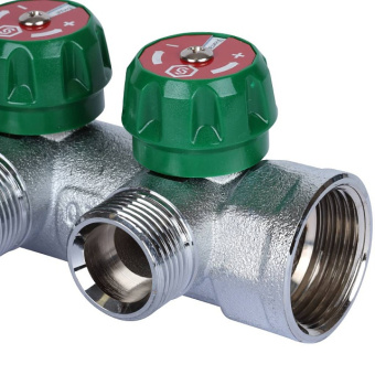 STOUT SMB-6850-013403 STOUT Коллектор регулирующий 1", 3 отвода 3/4" ЕК
