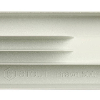 STOUT Bravo 500 12 секций радиатор алюминиевый боковое подключение RAL9010