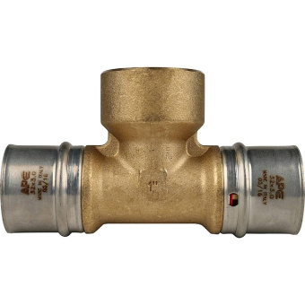 STOUT Тройник-переходник с внутренней резьбой 32х1"х32 для металлопластиковых труб прессовой