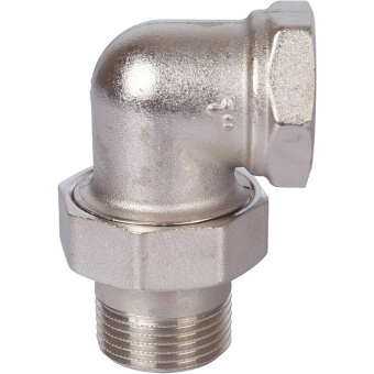 STOUT Разъемное угловое соединение "американка" ВН, никелированное 1"