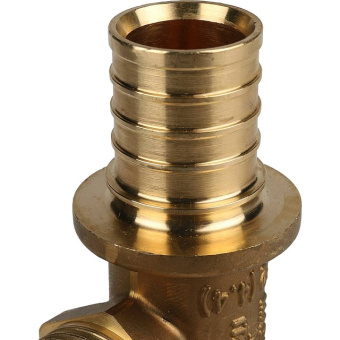 STOUT Угольник-переходник с наружной резьбой 32xR 1" для труб из сшитого полиэтилена аксиальный