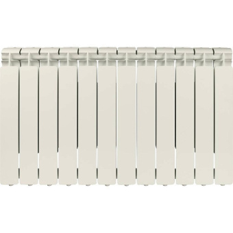 STOUT Bravo 500 12 секций радиатор алюминиевый боковое подключение RAL9010