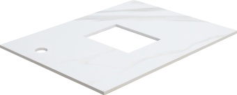 Тумба с раковиной STWORKI Карлстад 60 дуб рошелье, монте тиберио, с отверстием под смеситель в столешнице