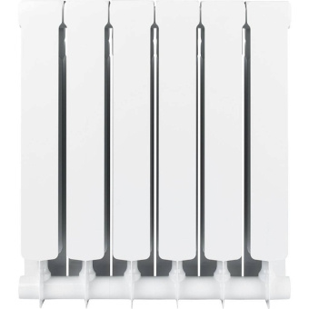 STOUT Space 500 6 секций радиатор биметаллический боковое подключение RAL9016