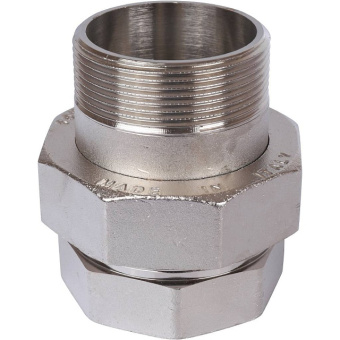 STOUT Разъемное соединение "американка" ВН, никелированное, уплотнение под гайкой по плоскости, 2”