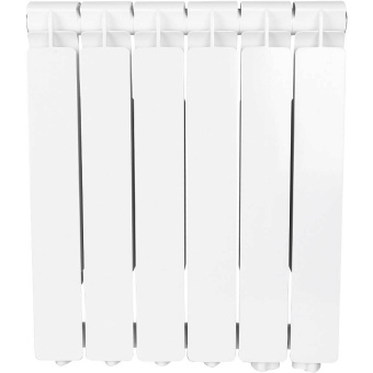 STOUT Bravo 500 6 секции радиатор алюминиевый нижнее правое подключение (белый RAL 9010)