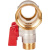 STOUT SMB 6210 011202 STOUT Коллектор с шаровыми кранами 1", 2 отвода 1/2" (красные ручки)