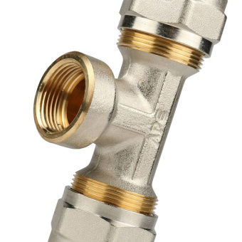 STOUT Тройник-переходник с внутренней резьбой 3/4"х26 для металлопластиковых труб винтовой