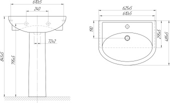 Тумба с раковиной DIWO Ярославль 60