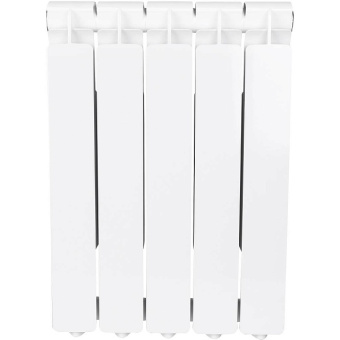 STOUT Bravo 500 5 секций радиатор алюминиевый боковое подключение RAL9010