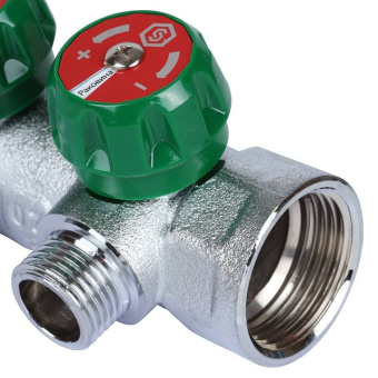 STOUT SMB-6849-011204 STOUT Коллектор регулирующий 1", 4 отвода 1/2" плоское уплотнение