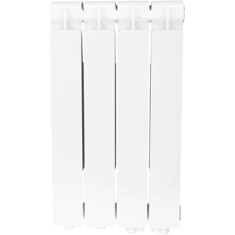 STOUT Bravo 500 4 секции радиатор алюминиевый нижнее правое подключение (белый RAL 9010)