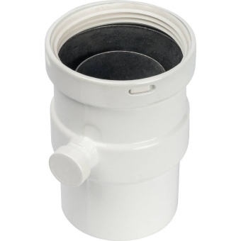 STOUT Элемент дымохода вертикальный D80 п/м с патрубком для отвода конденсата