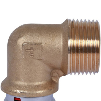 STOUT Угольник-переходник с наружной резьбой 1"х26 для металлопластиковых труб прессовой