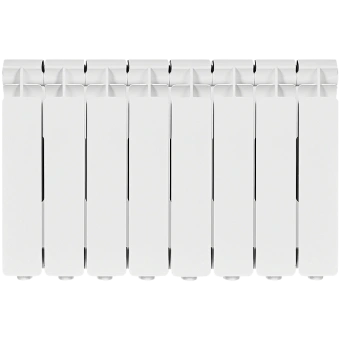 STOUT Bravo 350 8 секций радиатор алюминиевый боковое подключение RAL9010