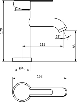 Смеситель для раковины STWORKI by Damixa Стокгольм HFSG02100 хром