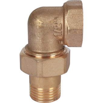 STOUT Разъемное угловое соединение "американка" ВН, уплотнение под гайкой o-ring кольцо 1/2"