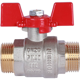 ROMMER Шаровой кран 3/4" НР/НР, ручка бабочка