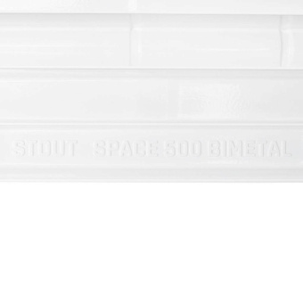 STOUT Space 500 8 секций радиатор биметаллический боковое подключение RAL9016