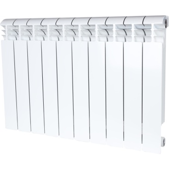VEGA 500 10 секций радиатор алюминиевый боковое подключение (белый RAL 9016)