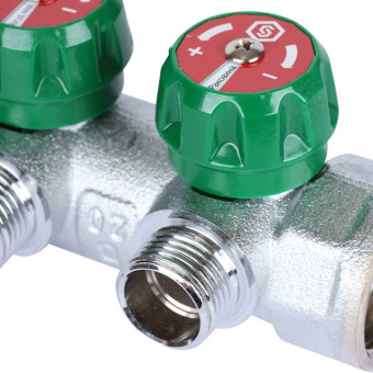 STOUT SMB-6849-011203 STOUT Коллектор регулирующий 1", 3 отвода 1/2" плоское уплотнение