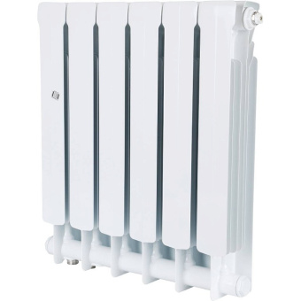 STOUT Space 500 6 секций радиатор биметаллический нижнее правое подключение RAL9016