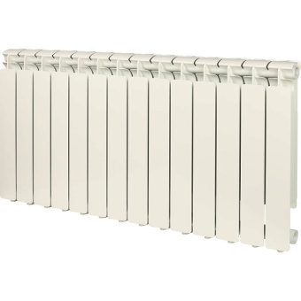 STOUT Bravo 500 14 секций радиатор алюминиевый боковое подключение RAL9010