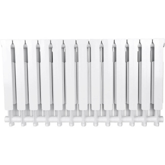 STOUT Bravo 500 13 секций радиатор алюминиевый боковое подключение RAL9010