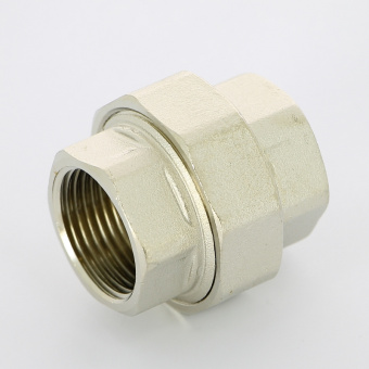 Разъемное соединение ВВ с плоской прокладкой UNI-FITT 1" никелированное