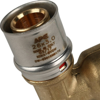 STOUT Угольник-переходник с внутренней резьбой 3/4"х26 для металлопластиковых труб прессовой