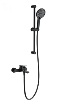 Смеситель для ванны с душевым гарнитуром WONZON & WOGHAND, Черный матовый (WW-C2036-MB)