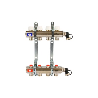 Колл.группа 1" х 10 вых 3/4" с балансировочными и термостатическими вентилями