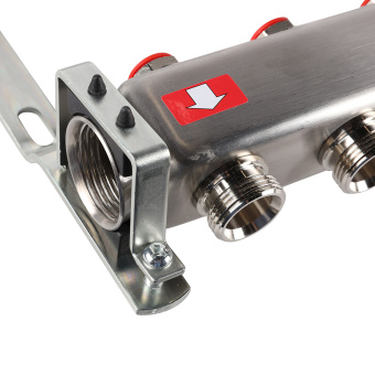 Коллектор без расходомеров, с клапаном, сливом, 12 выходов