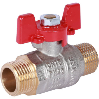 ROMMER Шаровой кран 1/2" НР/НР, ручка бабочка