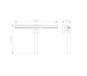 Скребок для чистки стекла WONZON & WOGHAND EASY, Хром (WW-8123)
