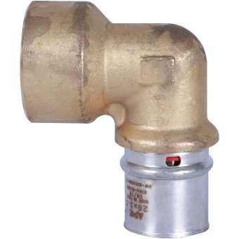 STOUT Угольник-переходник с внутренней резьбой 1"х26 для металлопластиковых труб прессовой