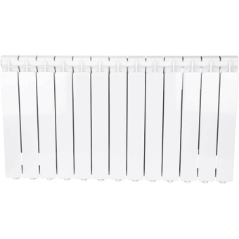 STOUT Bravo 500 13 секций радиатор алюминиевый боковое подключение RAL9010