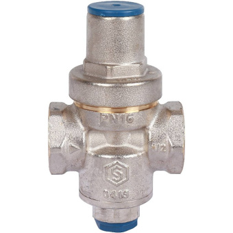 STOUT Редуктор давления PN16 вн/вн 1/2" с выходом под манометр