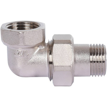 STOUT Разъемное угловое соединение "американка" ВН, никелированное 1/2"