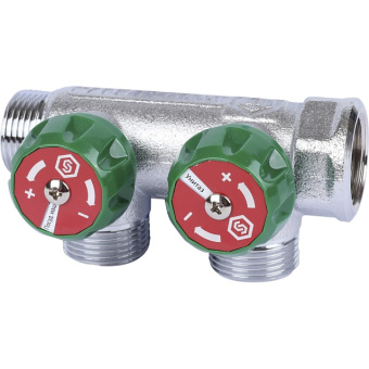 STOUT SMB-6850-343402 STOUT Коллектор регулирующий 3/4", 2 отвода 3/4"ЕК