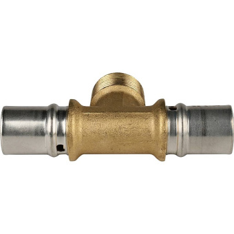 STOUT Тройник-переходник с наружной резьбой 20х3/4"х20 для металлопластиковых труб прессовой