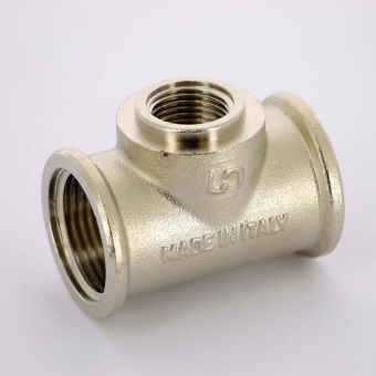 Тройник В никелированный UNI-FITT 1"x1/2"x1"