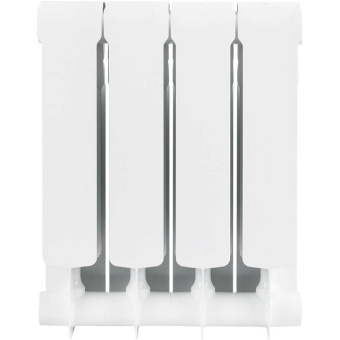 STOUT Space 350 4 секции радиатор биметаллический боковое подключение RAL9016