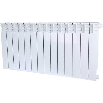 STOUT Space 500 14 секций радиатор биметаллический нижнее правое подключение RAL9016