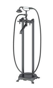 Смеситель для ванны напольного монтажа WONZON & WOGHAND RETRO, Темный графит (WW-88649020-BGM)